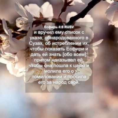 Picture 04 - Есфирь 4:8 RUSV - и вручил ему список с - Bible Verse Picture