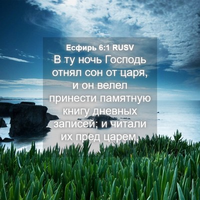 Picture 04 - Есфирь 6:1 RUSV - В ту ночь Господь отнял сон - Bible Verse Picture