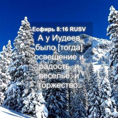 Picture 04 - Есфирь 8:16 RUSV - А у Иудеев было [тогда] - Bible Verse Picture