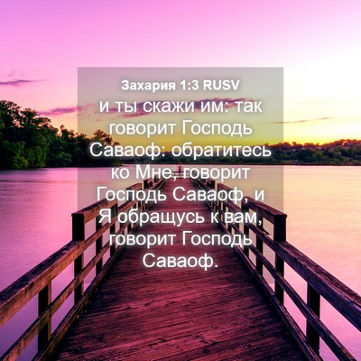 Picture 04 - Захария 1:3 RUSV - и ты скажи им: так говорит - Bible Verse Picture