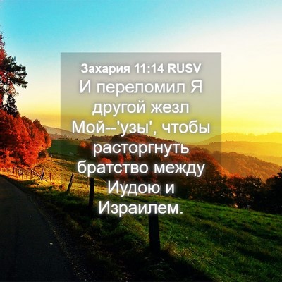 Picture 04 - Захария 11:14 RUSV - И переломил Я другой жезл - Bible Verse Picture