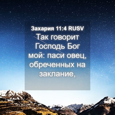 Picture 04 - Захария 11:4 RUSV - Так говорит Господь Бог - Bible Verse Picture
