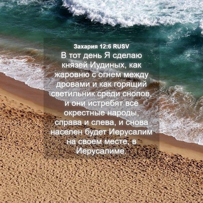 Picture 04 - Захария 12:6 RUSV - В тот день Я сделаю князей - Bible Verse Picture