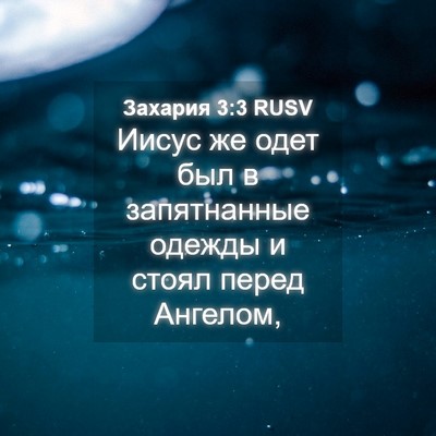 Picture 04 - Захария 3:3 RUSV - Иисус же одет был в - Bible Verse Picture