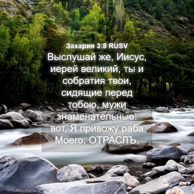 Picture 04 - Захария 3:8 RUSV - Выслушай же, Иисус, иерей - Bible Verse Picture