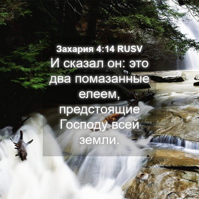 Picture 04 - Захария 4:14 RUSV - И сказал он: это два - Bible Verse Picture
