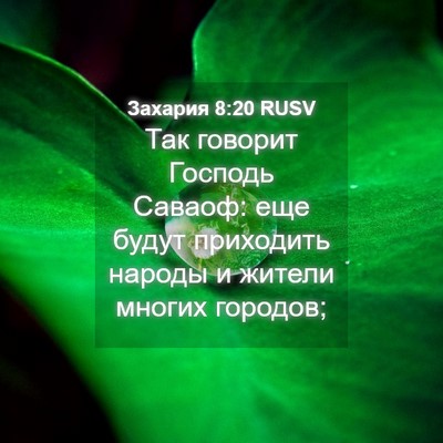 Picture 04 - Захария 8:20 RUSV - Так говорит Господь - Bible Verse Picture