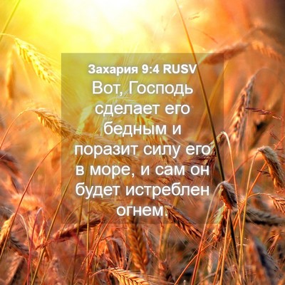 Picture 04 - Захария 9:4 RUSV - Вот, Господь сделает его - Bible Verse Picture
