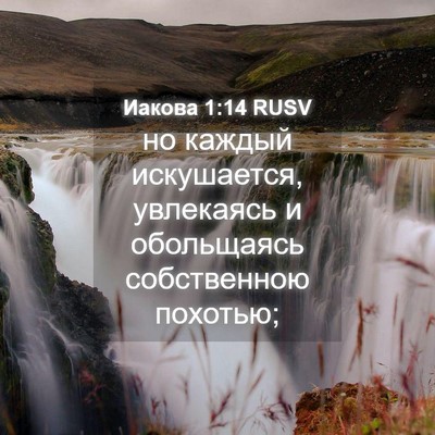 Picture 04 - Иакова 1:14 RUSV - но каждый искушается, - Bible Verse Picture