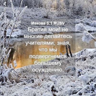 Picture 04 - Иакова 3:1 RUSV - Братия мои! не многие - Bible Verse Picture