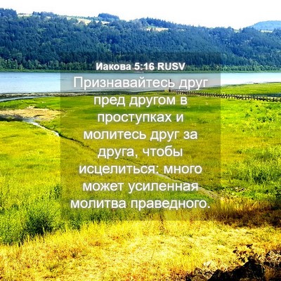 Picture 04 - Иакова 5:16 RUSV - Признавайтесь друг пред - Bible Verse Picture