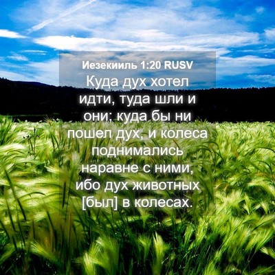 Picture 04 - Иезекииль 1:20 RUSV - Куда дух хотел идти, туда - Bible Verse Picture