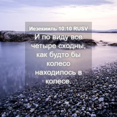 Picture 04 - Иезекииль 10:10 RUSV - И по виду все четыре - Bible Verse Picture