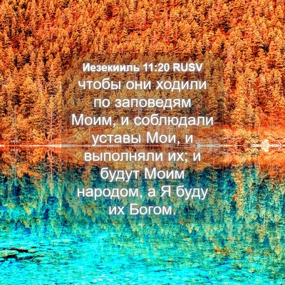 Picture 04 - Иезекииль 11:20 RUSV - чтобы они ходили по - Bible Verse Picture