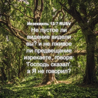 Picture 04 - Иезекииль 13:7 RUSV - Не пустое ли видение - Bible Verse Picture