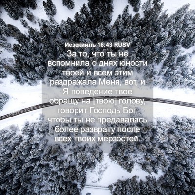 Picture 04 - Иезекииль 16:43 RUSV - За то, что ты не вспомнила о - Bible Verse Picture