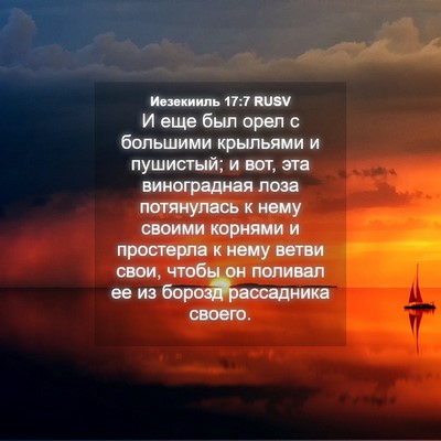 Picture 04 - Иезекииль 17:7 RUSV - И еще был орел с большими - Bible Verse Picture
