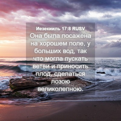 Picture 04 - Иезекииль 17:8 RUSV - Она была посажена на - Bible Verse Picture