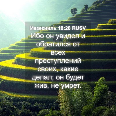 Picture 04 - Иезекииль 18:28 RUSV - Ибо он увидел и обратился - Bible Verse Picture