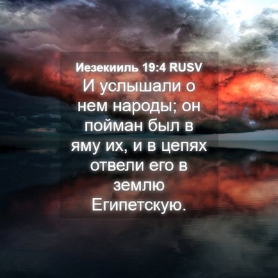 Picture 04 - Иезекииль 19:4 RUSV - И услышали о нем народы; он - Bible Verse Picture