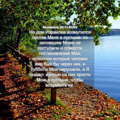 Picture 04 - Иезекииль 20:13 RUSV - Но дом Израилев возмутился - Bible Verse Picture