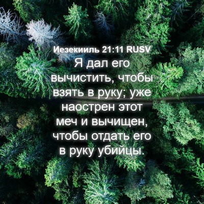 Picture 04 - Иезекииль 21:11 RUSV - Я дал его вычистить, чтобы - Bible Verse Picture