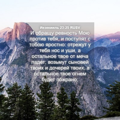 Picture 04 - Иезекииль 23:25 RUSV - И обращу ревность Мою - Bible Verse Picture