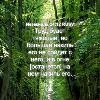 Picture 04 - Иезекииль 24:12 RUSV - Труд будет тяжелый; но - Bible Verse Picture