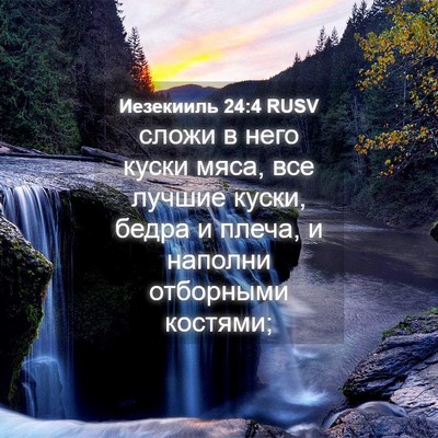 Picture 04 - Иезекииль 24:4 RUSV - сложи в него куски мяса, - Bible Verse Picture