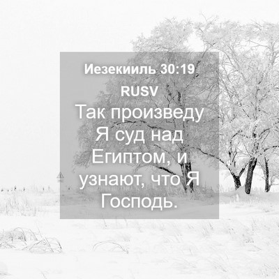Picture 04 - Иезекииль 30:19 RUSV - Так произведу Я суд над - Bible Verse Picture