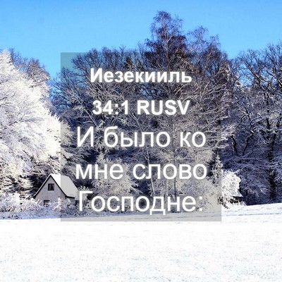 Picture 04 - Иезекииль 34:1 RUSV - И было ко мне слово - Bible Verse Picture