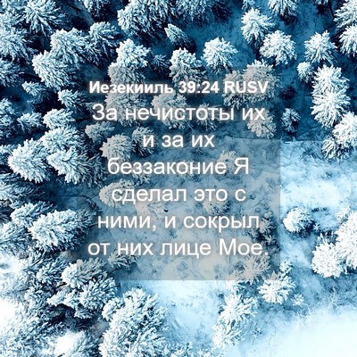 Picture 04 - Иезекииль 39:24 RUSV - За нечистоты их и за их - Bible Verse Picture