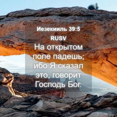 Picture 04 - Иезекииль 39:5 RUSV - На открытом поле падешь; - Bible Verse Picture