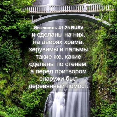 Picture 04 - Иезекииль 41:25 RUSV - и сделаны на них, на дверях - Bible Verse Picture