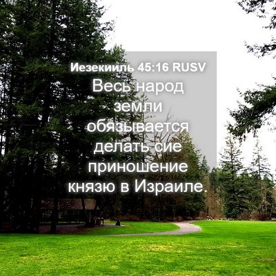 Picture 04 - Иезекииль 45:16 RUSV - Весь народ земли - Bible Verse Picture