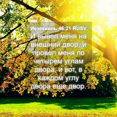 Picture 04 - Иезекииль 46:21 RUSV - И вывел меня на внешний - Bible Verse Picture