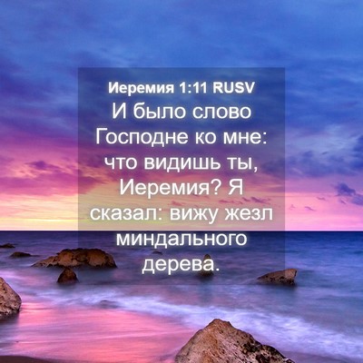 Picture 04 - Иеремия 1:11 RUSV - И было слово Господне ко - Bible Verse Picture