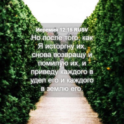 Picture 04 - Иеремия 12:15 RUSV - Но после того, как Я - Bible Verse Picture