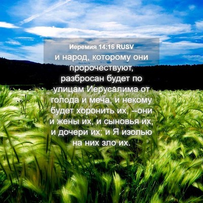 Picture 04 - Иеремия 14:16 RUSV - и народ, которому они - Bible Verse Picture