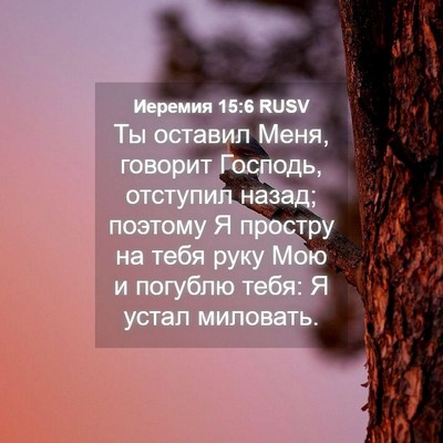 Picture 04 - Иеремия 15:6 RUSV - Ты оставил Меня, говорит - Bible Verse Picture