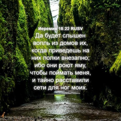 Picture 04 - Иеремия 18:22 RUSV - Да будет слышен вопль из - Bible Verse Picture