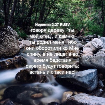 Picture 04 - Иеремия 2:27 RUSV - говоря дереву: 'ты мой - Bible Verse Picture