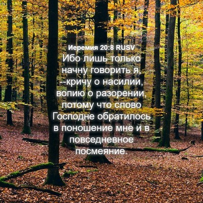 Picture 04 - Иеремия 20:8 RUSV - Ибо лишь только начну - Bible Verse Picture