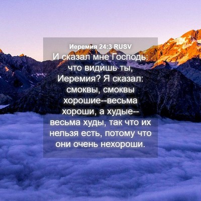 Picture 04 - Иеремия 24:3 RUSV - И сказал мне Господь: что - Bible Verse Picture