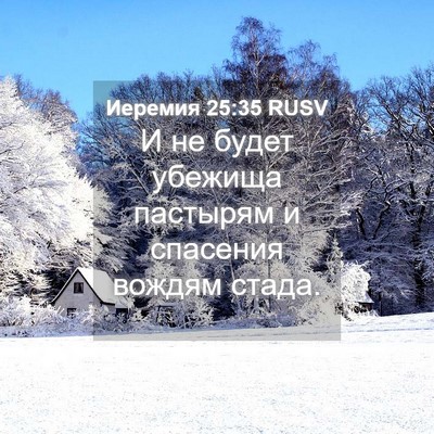 Picture 04 - Иеремия 25:35 RUSV - И не будет убежища - Bible Verse Picture