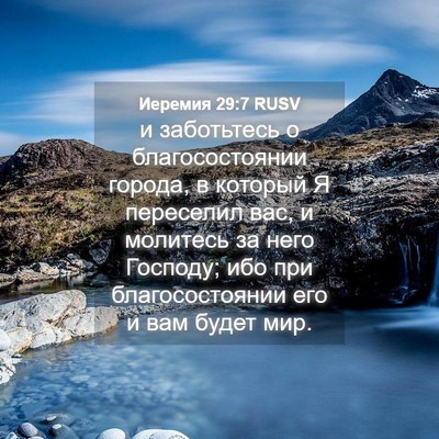 Picture 04 - Иеремия 29:7 RUSV - и заботьтесь о - Bible Verse Picture
