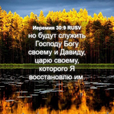 Picture 04 - Иеремия 30:9 RUSV - но будут служить Господу - Bible Verse Picture