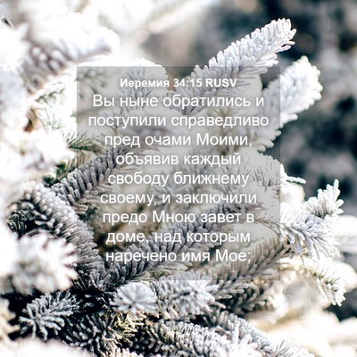Picture 04 - Иеремия 34:15 RUSV - Вы ныне обратились и - Bible Verse Picture