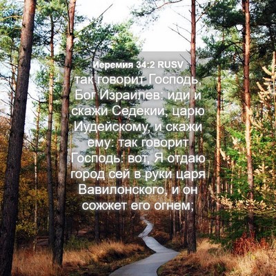 Picture 04 - Иеремия 34:2 RUSV - так говорит Господь, Бог - Bible Verse Picture
