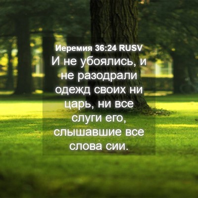 Picture 04 - Иеремия 36:24 RUSV - И не убоялись, и не - Bible Verse Picture